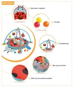 Saltea activitati bebe si centru de joaca cu bile 3 in 1 [4]