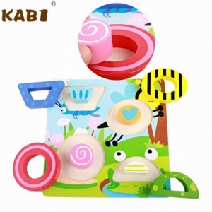 Set 4 Puzzle din Lemn 2 Straturi Kabi [2]