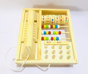 Bucatarii  de Jucarie(3 Ani+) - Jucarie lemn Telefon multifunctional cu abac