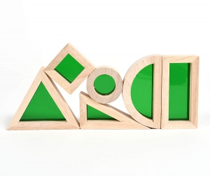 Jocuri creative (3 ani +) - Cuburi senzoriale montessori din lemn cu fereastra acrilica