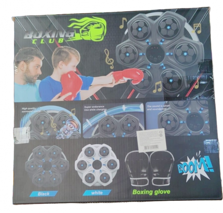 Jucării exterior - Aparat de Box Muzical Bluetooth cu 3 Viteze – LED & Muzica pentru Antrenament Acasa