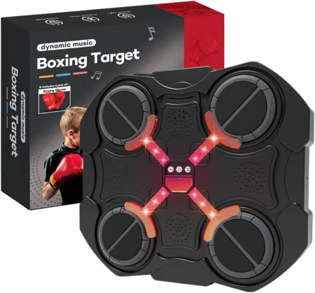 Jucării exterior - Aparat de Box Muzical cu LED Tactil – Fitness Interactiv pentru Acasa, Birou sau Sala
