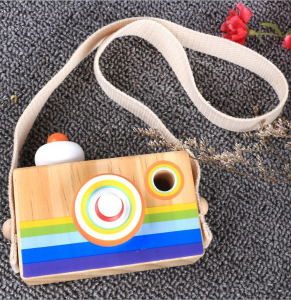 Aparat foto din lemn copii - Camera foto din lemn de jucarie [2]