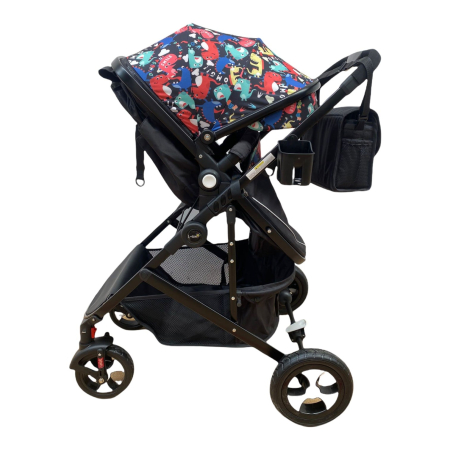 Carucior 2 in 1 L-Sun Transformabil Landou–Sport, 0–36 Luni, cu Geanta Dinozauri [4]