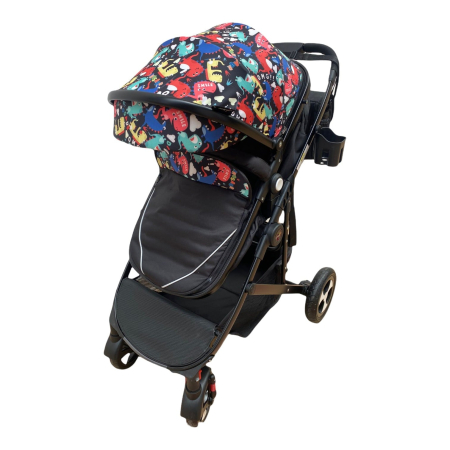 Carucior 2 in 1 L-Sun Transformabil Landou–Sport, 0–36 Luni, cu Geanta Dinozauri [3]