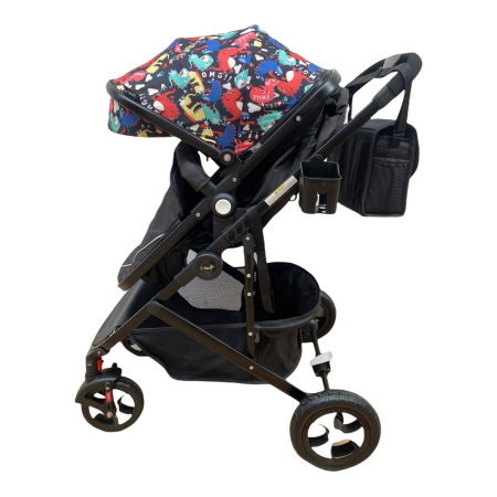 Carucior 2 in 1 L-Sun Transformabil Landou–Sport, 0–36 Luni, cu Geanta Dinozauri [2]