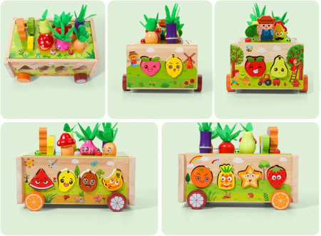 Jucarie Montessori 3 in 1 – Sortator, Pescuit & Forme Colorate [4]