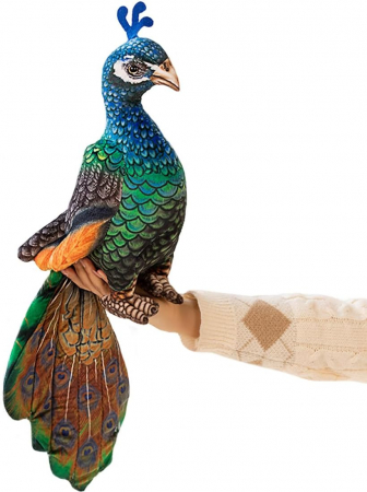 Jucarii Copii - Jucarie de plus – Paun realist 32 cm