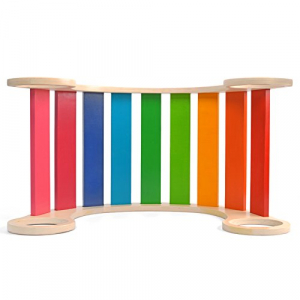 Rainbow Rocker Balansoar din lemn Montessori Curcubeu [2]