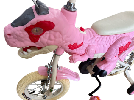 Bicicleta Copii Dinozaur T-Rex 3D Roz, 12 Inch, Roti Ajutatoare [2]