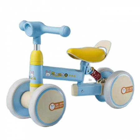 Masinute Biciclete cu si fara pedale - Bicicleta de echilibru Albastru pentru copii Ride-On cu roti EVA – ABS rezistent si cadru cu amortizare
