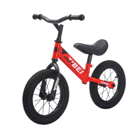 Masinute Biciclete cu si fara pedale - Bicicleta Echilibru Rosu, Spite + Pneumatice, 12 Inch