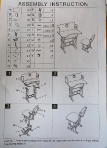 Birou Copii cu scaun - Set Birou si scaun copii [2]
