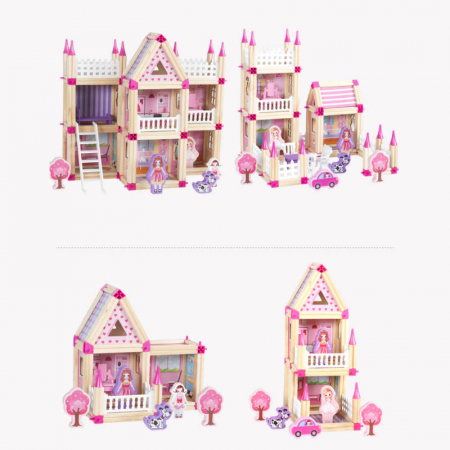 Blocuri de Construit din Lemn - Joc din Lemn Ansamblare 3D [2]