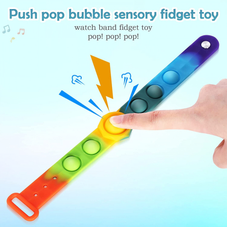 Bratara senzoriala Pop It  Push Bubble Fidget din silicon [1]