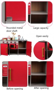 Bucatarie de Lemn copii Dubla European Kitchen cu Accesorii [8]