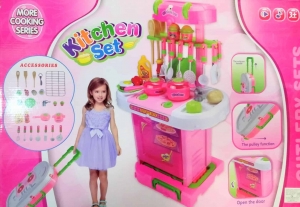 Bucatarie de Jucarie Electronica Little Chef 3 in 1 troler [1]