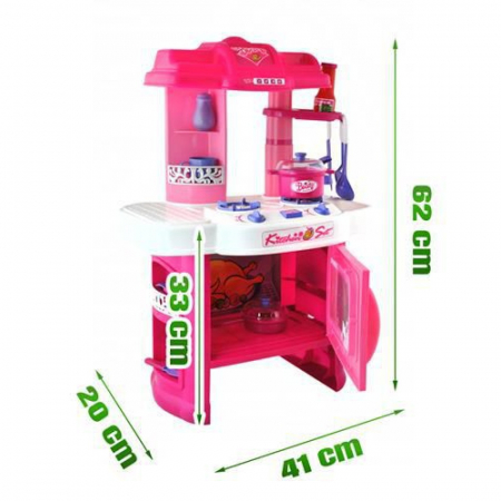 Bucatarie de Jucarie pentru Copii - Set Complet Kitchen cu 12 Accesorii si Chiuveta [9]