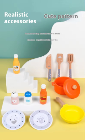Bucatarie de Joaca din Lemn Koala Kitchen, cu Accesorii [4]