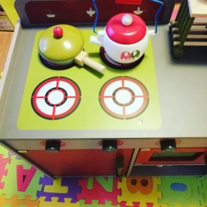 Bucatarie de Lemn copii Dubla European Kitchen cu Accesorii [13]