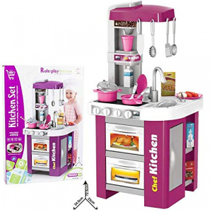 Jucarii Copii - Bucatarie Copii Electronica Chef Kitchen 49 piese