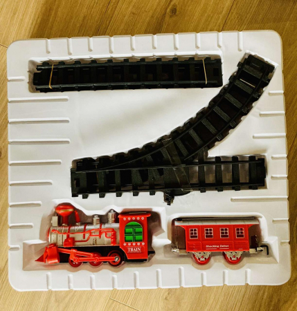 Calea Ferata "Trenul Clasic" pentru Copii - 740 cm cu Lumina, Sunet si Fum [3]