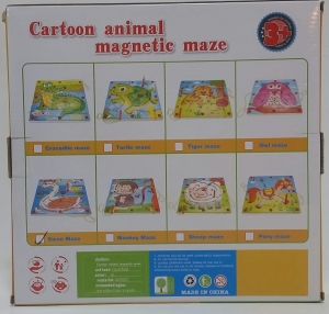 Labirint magnetic in forma de Animale Joc din lemn magnetic [1]