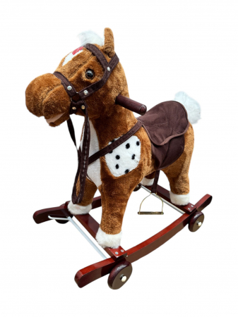 Balansoare /Scaune Bebe - Calut Balansoar 2 in 1 Maro cu Sunete Realiste