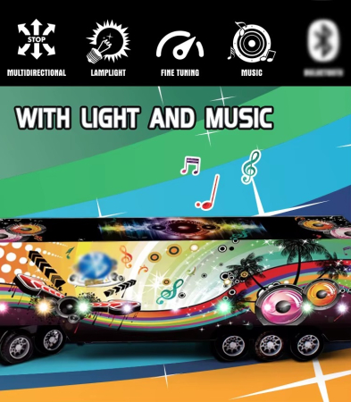 Camion RC cu Lumina LED si Bluetooth, Telecomanda 2.4G – Difuzor Wireless [3]