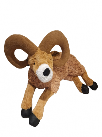 Jucarii din Plus - Mascote din Plus(3 ani +) - Oaie de Munte din plus, coarne mari, 70 cm, Jumbo