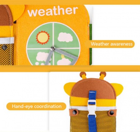 Carte Activități Montessori din Fetru - Girafă Busy Book [3]