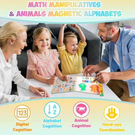 Carte Magnetica Montessori Alfabet + Matematica, 26 Piese, 3 Ani+ [4]
