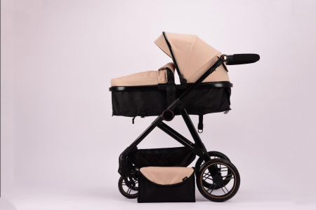 Carucioare nou nascuti - Carucior 2 in 1 Reversibil cu Landou Transformabil in Sport Cadru Aluminiu Bej