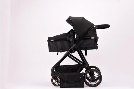 Carucior 2 in 1 Reversibil cu Landou Transformabil in Sport Cadru Aluminiu Negru [5]
