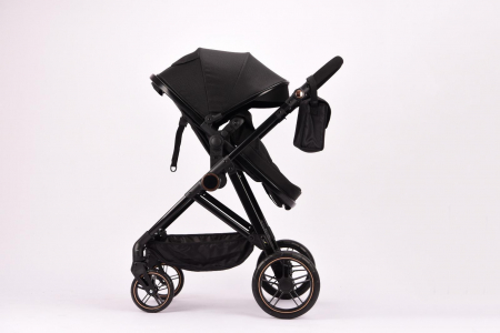 Carucior 2 in 1 Reversibil cu Landou Transformabil in Sport Cadru Aluminiu Negru [6]
