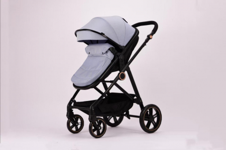 Carucior 2 in 1 Reversibil cu Landou Transformabil in Sport Cadru Aluminiu Bleu [2]