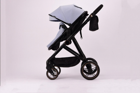 Carucior 2 in 1 Reversibil cu Landou Transformabil in Sport Cadru Aluminiu Bleu [1]