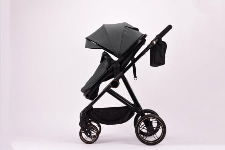 Carucior 2 in 1 Reversibil cu Landou Transformabil in Sport Cadru Aluminiu Gri [1]