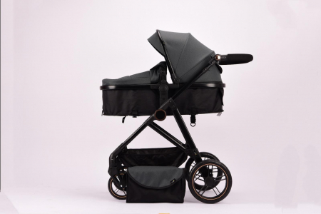 Carucioare nou nascuti - Carucior 2 in 1 Reversibil cu Landou Transformabil in Sport Cadru Aluminiu Gri