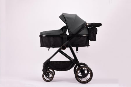 Carucior 2 in 1 Reversibil cu Landou Transformabil in Sport Cadru Aluminiu Gri [2]
