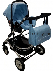 Carucior 3 in 1 Baby Care landou scoica auto, cadru aluminiu roti cauciuc [1]