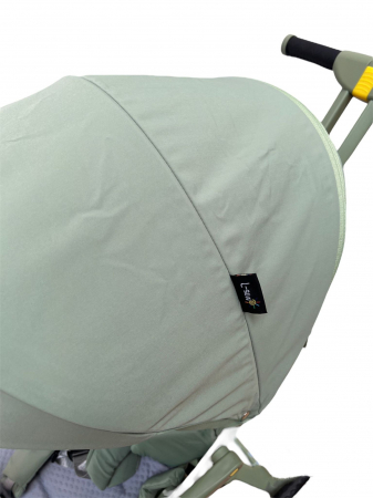 Carucior 2 in 1 pliabil, reversibil, cu lumini si muzica si 3 pozitii de inclinare, verde [11]