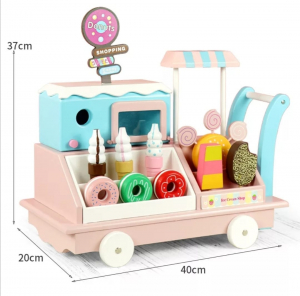Carucior Inghetata si Gogosi de Lemn - Stand de lemn Ice cream - Donut [3]