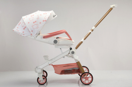 Carucior L-Sun Alb, Pliabil si Reversibil cu Lumina si Muzica [4]