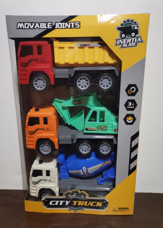 Jucarii Copii - Set 3 Masinute Vehicole de constructii