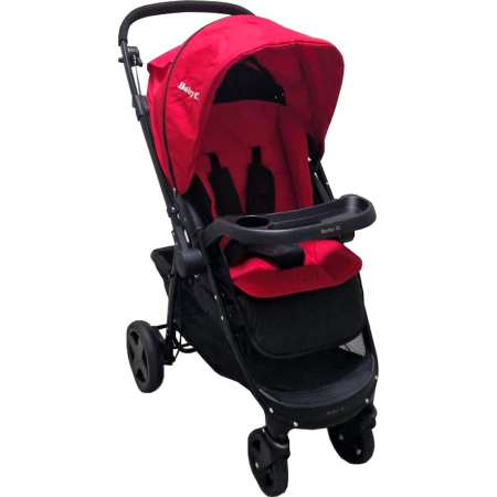Carucioare sport - Carucior sport BABY CARE PRO SK 10 cu maner reversibil Rosu