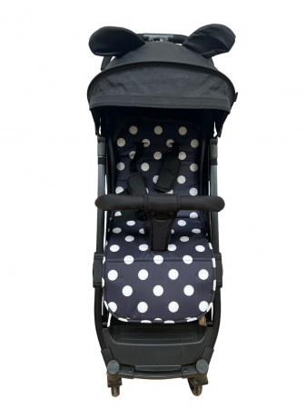 Carucior sport, cu husa de picioare, tip troller pentru avion, Mickey, negru [2]
