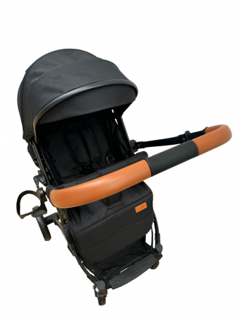 Carucior Sport cu Maner Reversibil si Husa de Picioare - Negru [4]