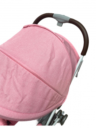 Carucior sport cu pliere compacta tip troler pentru avion, roz [4]