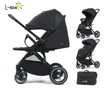 Carucior Sport Q1, Negru, Maner Reversibil, Pozitie Somn [4]